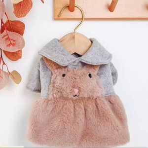 Fuzzy bunny dogs dress